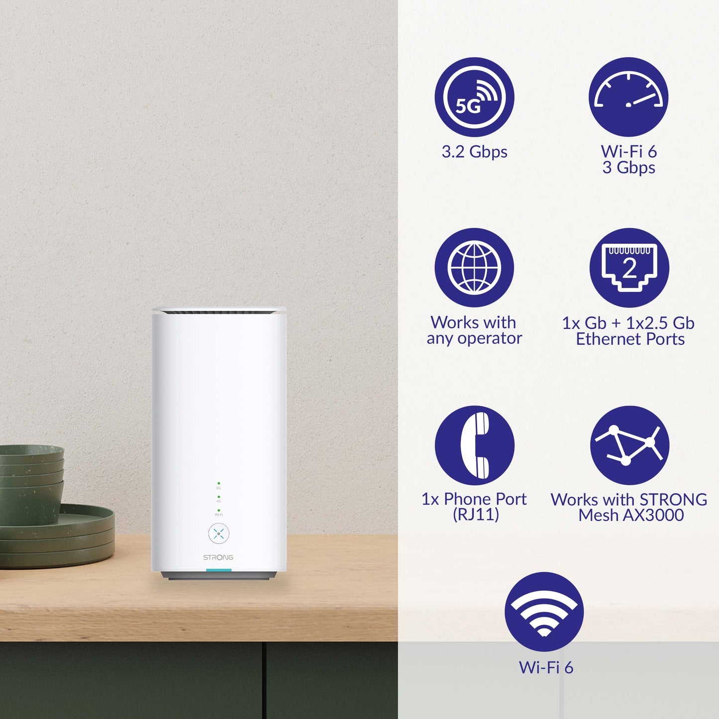 Strong 5G-Router WiFi6 AX3000 – 3,2 Gbit/s
